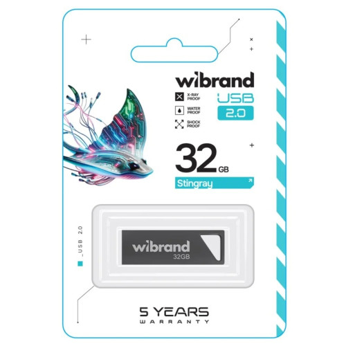 Флешка Wibrand Stingray 32GB USB 2.0 (Gray)