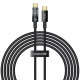 Кабель Baseus Explorer Series Auto Power-Off Type-C – Type-C (1 м · 100W · 5A) (CATS000101) (Black)