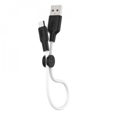 Кабель Hoco X21 Plus Silicone USB-A – Micro-USB (0.25 м · 12W · 2.4A) (Black/White)