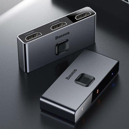 Переходник Baseus Matrix HDMI Splitter 2в1 or 1 in 2 (Space Gray)