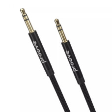 Аудіокабель AUX Proove Weft 3.5 мм (1 м) (Black)