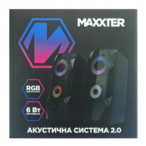 Колонки для ПК Maxxter CSP-U002 (2.0 · 6W) (Black)