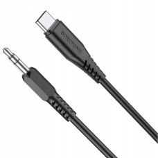 Аудіокабель AUX Borofone BL8 Type-C – 3.5 мм (1 м) (Black)