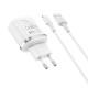 Сетевое зарядное устройство Borofone BA36A USB-A (18W · 3A) с кабелем USB-A – Type-C (White)