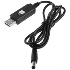 Кабель для роутера DC 5.5×2.5 мм – DC 5.5×2.5 мм (0.5 м · 0.5A) (Black)