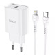 Сетевое зарядное устройство Hoco N14 USB-C (20W · 3A) с кабелем Type-C – Lightning (White)