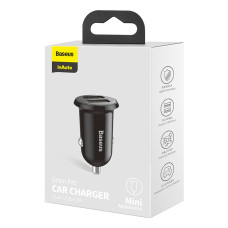 Автомобильное зарядное устройство Baseus Grain Pro 2xUSB-A (24W · 4.8A) (Black)