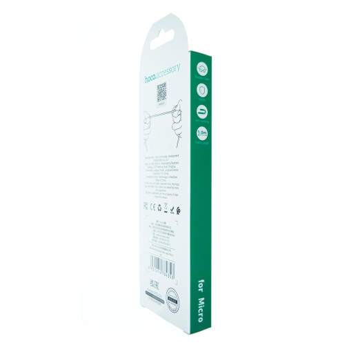 Кабель Hoco X89 USB-A – Micro-USB (1 м · 12W · 2.4A) (Red)