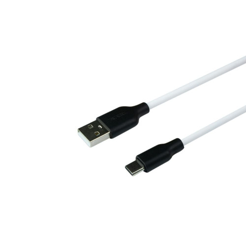 Кабель Ridea RC-M124 Soft USB-A – Type-C (1 м · 15W · 3A) (Black/White)