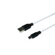 Кабель Ridea RC-M124 Soft USB-A – Type-C (1 м · 15W · 3A) (Black/White)