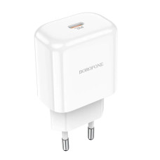 Мережевий зарядний пристрій Borofone BN3 USB-C (20W · 3A) (White)