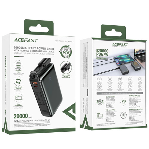 Повербанк Acefast M4 PD67W (20000 mAh) (Black)