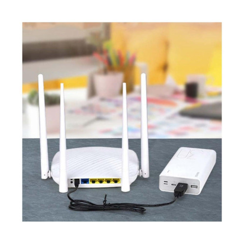 Кабель для роутера USB-A – DC 5.5×2.1 мм 9V (1 м · 0.5A) (Black)