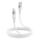 Кабель Proove Soft Silicone USB-A – Lightning (1 м · 12W · 2.4A) (White)
