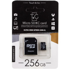 Карта памяти TG microSDXC 256GB Class 10 UHS-I U3 + адаптер SD