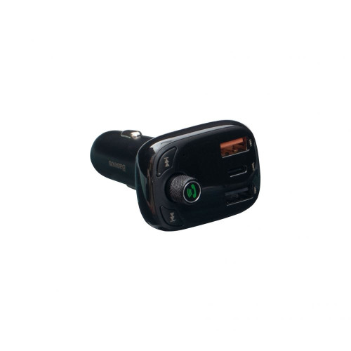 FM-модулятор Baseus S-13 T-typed 2xUSB-A+USB-C (36W · 3A) (Black)