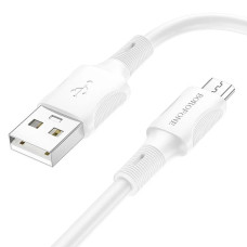 Кабель Borofone BX80 USB-A – Micro-USB (1 м · 12W · 2.4A) (White)