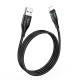Кабель Hoco U93 Shadow USB-A – Lightning (1.2 м · 12W · 2.4A) (Black)