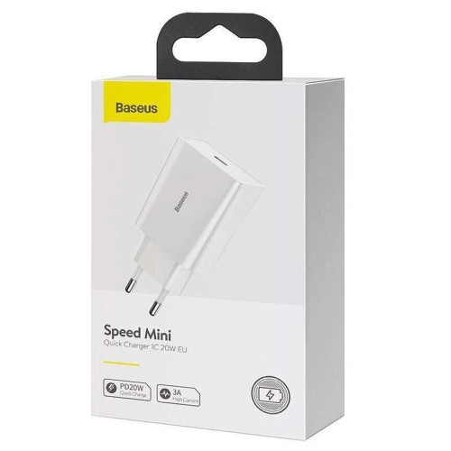 Сетевое зарядное устройство Baseus Speed Mini USB-C (20W · 3A) (CCFS-SN02) (White)