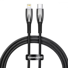 Кабель Baseus Glimmer Series Fast Charging Type-C – Lightning (1 м · 20W · 2.4A) (CADH000001) (Black)