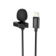 Бездротовий петличний мікрофон Hoco L14 Lightning (Black)