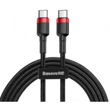 Кабель Baseus Cafule Type-C – Type-C (2 м · 60W · 3A) (CATKLF-H91) (Black/Red)