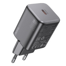 Сетевое зарядное устройство Hoco N40 USB-C (20W · 3A) (Black)