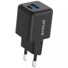Сетевое зарядное устройство Proove Pocket Gan Plus USB-A+USB-C (25W · 3A) (Black)