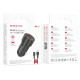 Автомобильное зарядное устройство Borofone BZ19 Wisdom 2xUSB-A (12W · 2.4A) с кабелем USB-A – Lightning (Black)