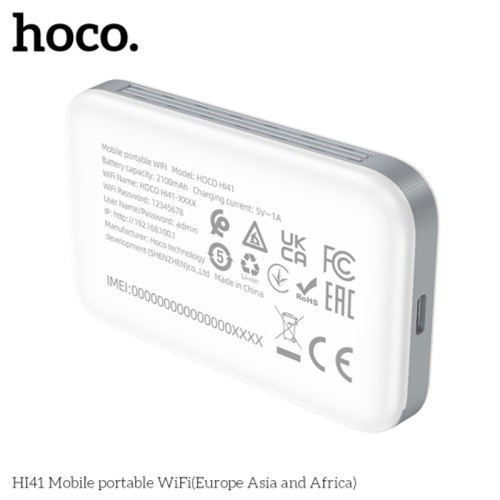 Роутер 4G Hoco HI41 с SIM-картой (150 Мбит/с · аккумулятор) (White)