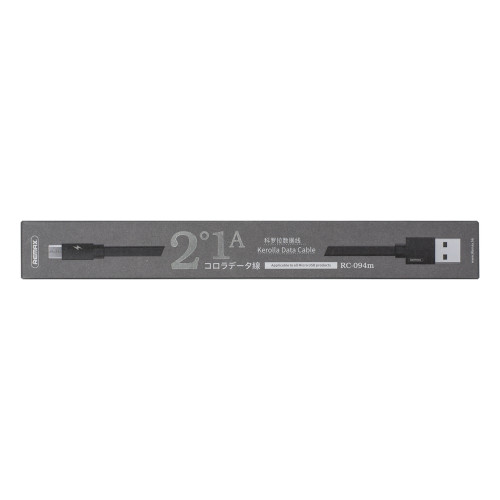 Кабель Remax RC-094m USB-A – Micro-USB (1 м · 12W · 2.4A) (Black)