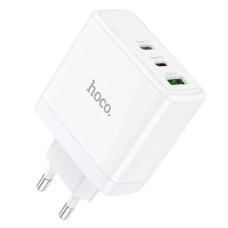 Сетевое зарядное устройство Hoco N30 USB-A+2xUSB-C (65W · 3A) (White)