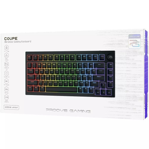 Клавіатура бездротова Proove Gaming Coupe (Ukraine Layout) (White/Purple)
