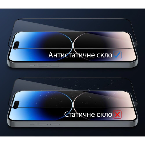 Защитное стекло 4S ESD Antistatic для Apple iPhone 16e (Full Glue) (Black)