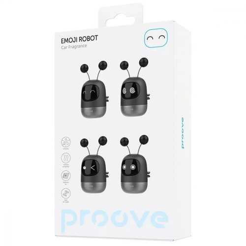 Ароматизатор для авто Proove Emoji Robot Playful на дефлектор (Black)