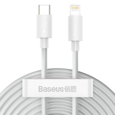 Кабель Baseus Simple Wisdom Type-C – Lightning (2pcs/set) (1.5 м · 20W · 2.4A) (White)