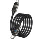 Кабель Hoco U137 Line Type-C – Type-C (1.2 м · 60W · 3A) (Black)