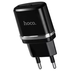 Мережевий зарядний пристрій Hoco C12 2xUSB-A (12W · 2.4A) (Black)