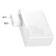 Сетевое зарядное устройство Baseus GaN5 Pro USB-A+2xUSB-C (140W · 5A) с кабелем Type-C – Type-C (CCGP100202) (White)