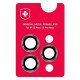 Захисне скло камери +NEU Chatel Metal Frame для Apple iPhone 15 Pro Max (Silver)