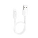 Кабель Hoco X96 USB-A – Lightning (0.25 м · 12W · 2.4A) (White)