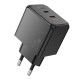 Сетевое зарядное устройство Hoco CS16A USB-C+Lightning (20W · 3A) (Black)