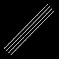 Прямая подсветка для телевизора 43″ HL-2A420A28-1001S-01 (1 планка 770 мм, 10 LED, линза 15,5 мм, 3 В)