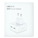 Сетевое зарядное устройство для iPhone 2xUSB-C (35W · 3A) (NO LOGO) (White)