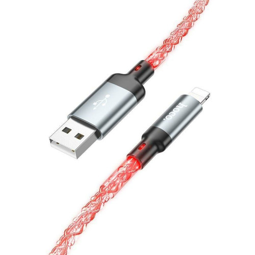Кабель Hoco U112 USB-A – Lightning (1 м · 12W · 2.4A) (Gray)