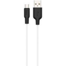Кабель Hoco X21 Silicone USB-A to Micro USB 10.5W 2A 1м black white