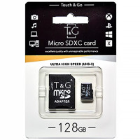 Карта пам'яті TG microSDXC 128GB Class 10 UHS-I U3 + адаптер SD