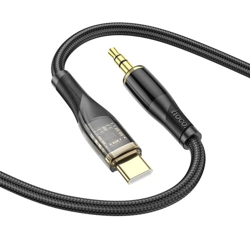 Аудіокабель AUX Hoco UPA25 Type-C – 3.5 мм (1 м) (Black)