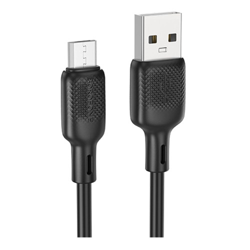 Кабель Borofone BX113 USB-A – Micro-USB (2 м · 12W · 2.4A) (Black)