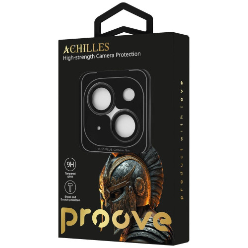 Защитное стекло камеры Proove Achilles для Apple iPhone 15 Plus (Black)